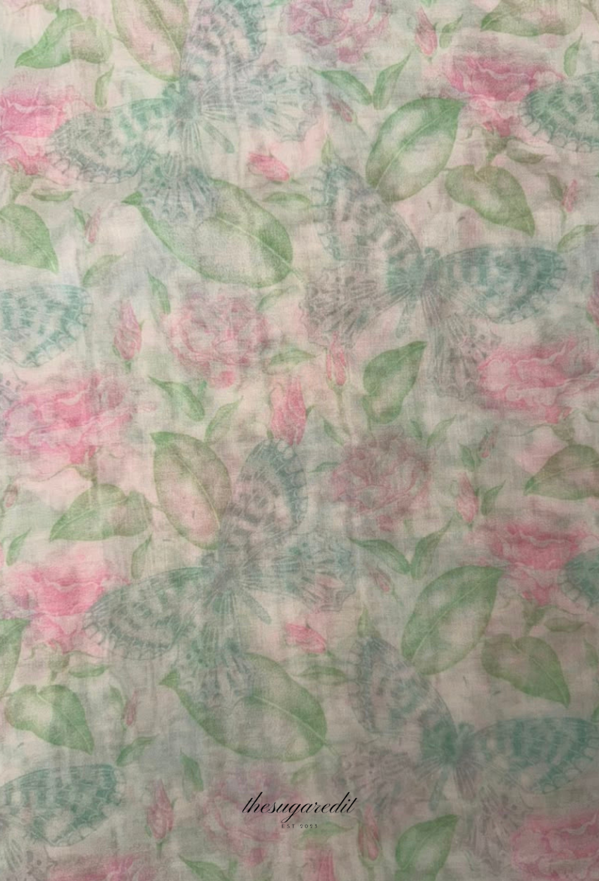 TSE BloomInvitation Japanese Cotton Voile Square - PomPom