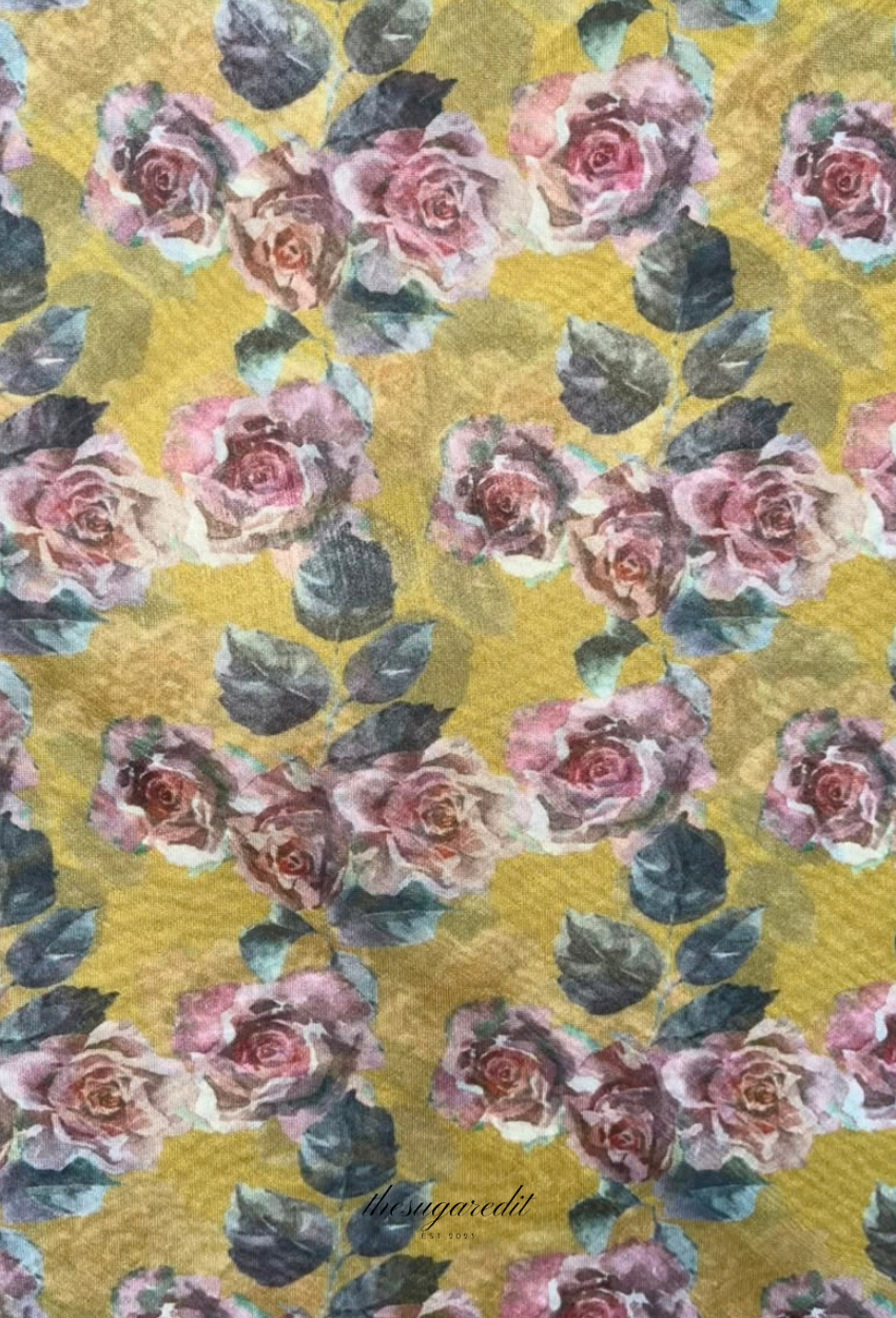 TSE BloomInvitation Japanese Cotton Voile Square - Ibiza