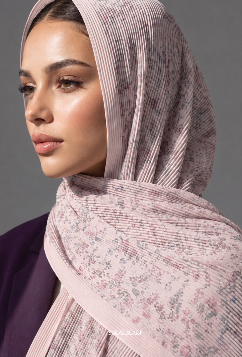 Fall In Love Wide Ultra Fine Pleated Shawl Ironless · in Catherine