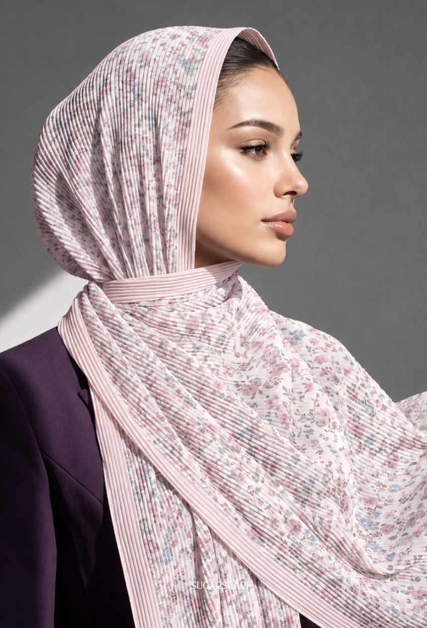 Fall In Love Wide Ultra Fine Pleated Shawl Ironless · in Catherine