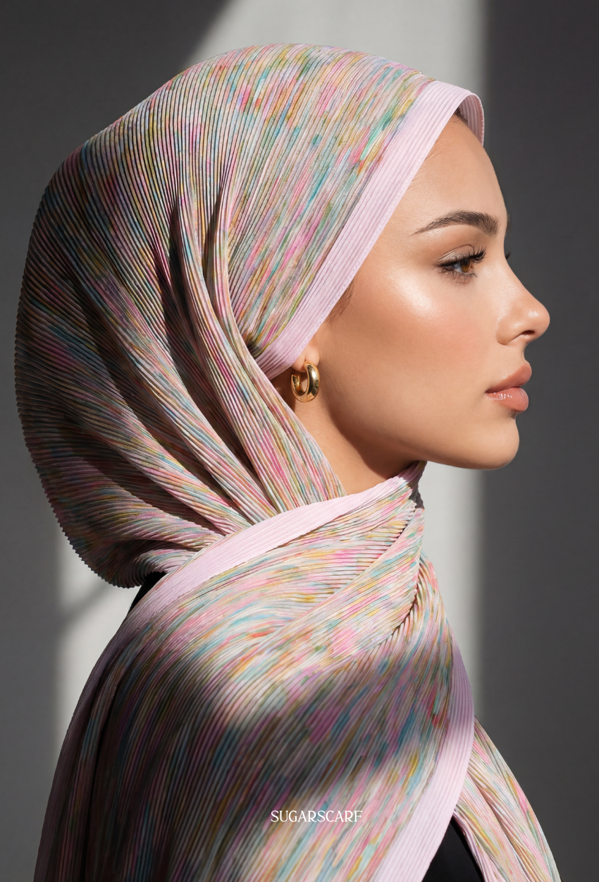 Fall In Love Wide Ultra Fine Pleated Shawl Ironless · in Prive