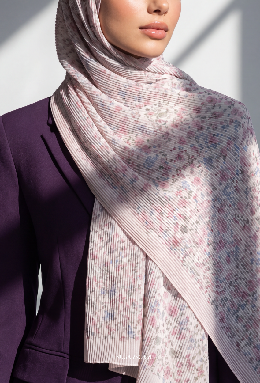 Fall In Love Wide Ultra Fine Pleated Shawl Ironless · in Catherine