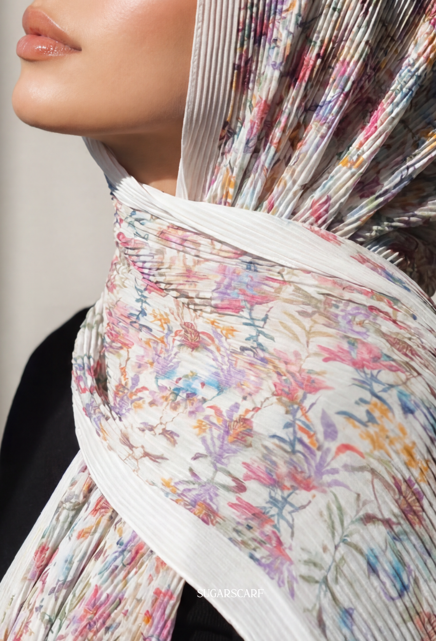 Fall In Love Wide Ultra Fine Pleated Shawl Ironless · in Whimsy