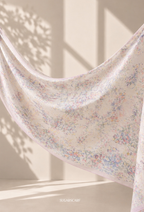 Fall In Love Wide Ultra Fine Pleated Shawl Ironless · in Michiko ( NudePink Border)
