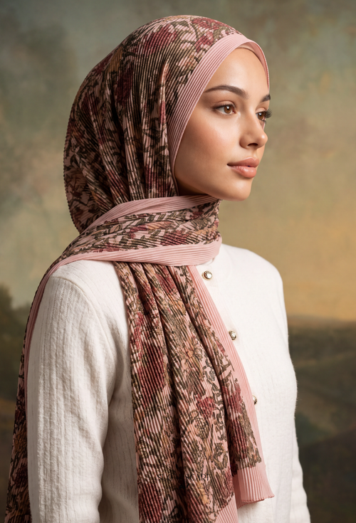 Fall In Love Wide Ultra Fine Pleated Shawl Ironless · in Adore
