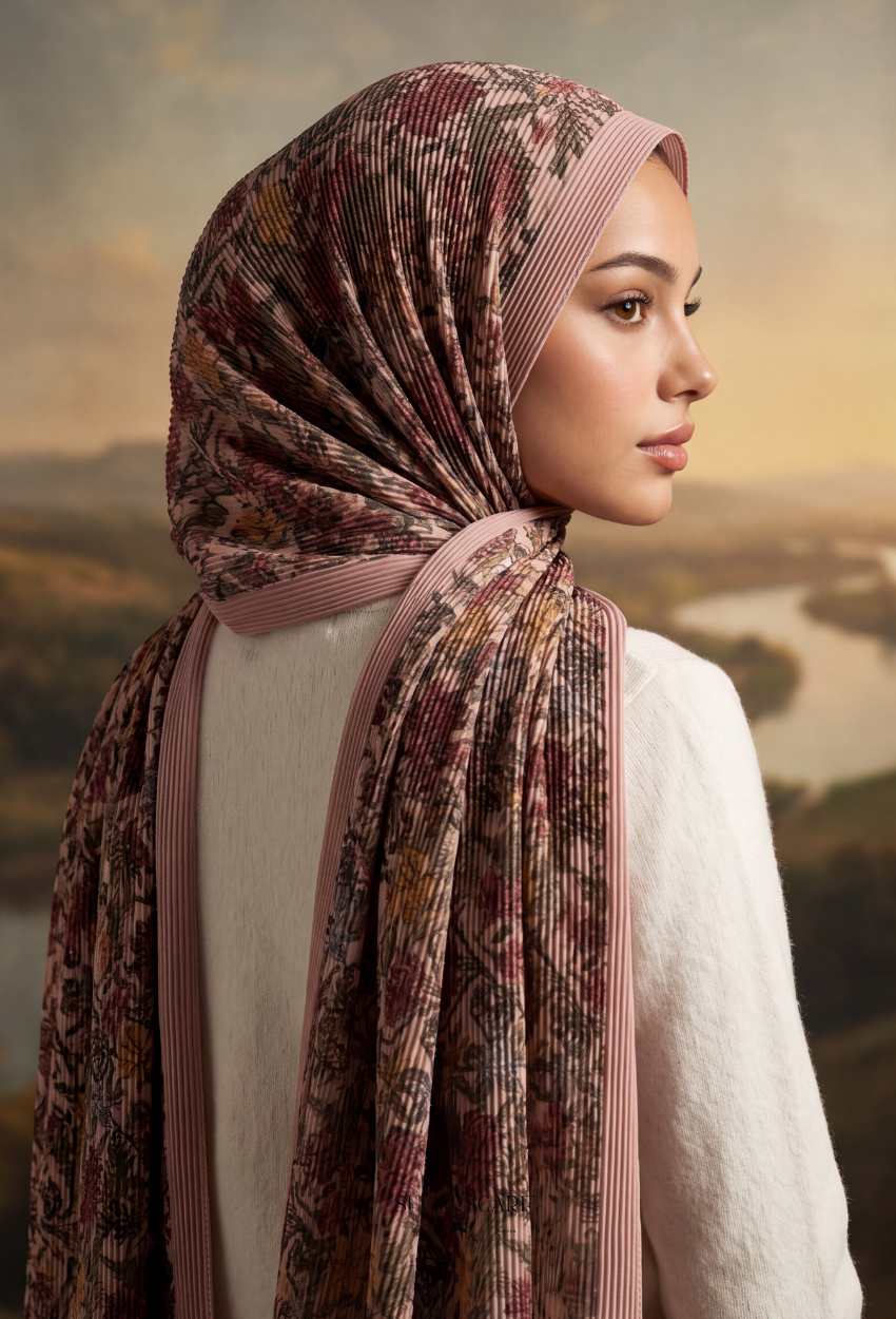 Fall In Love Wide Ultra Fine Pleated Shawl Ironless · in Adore