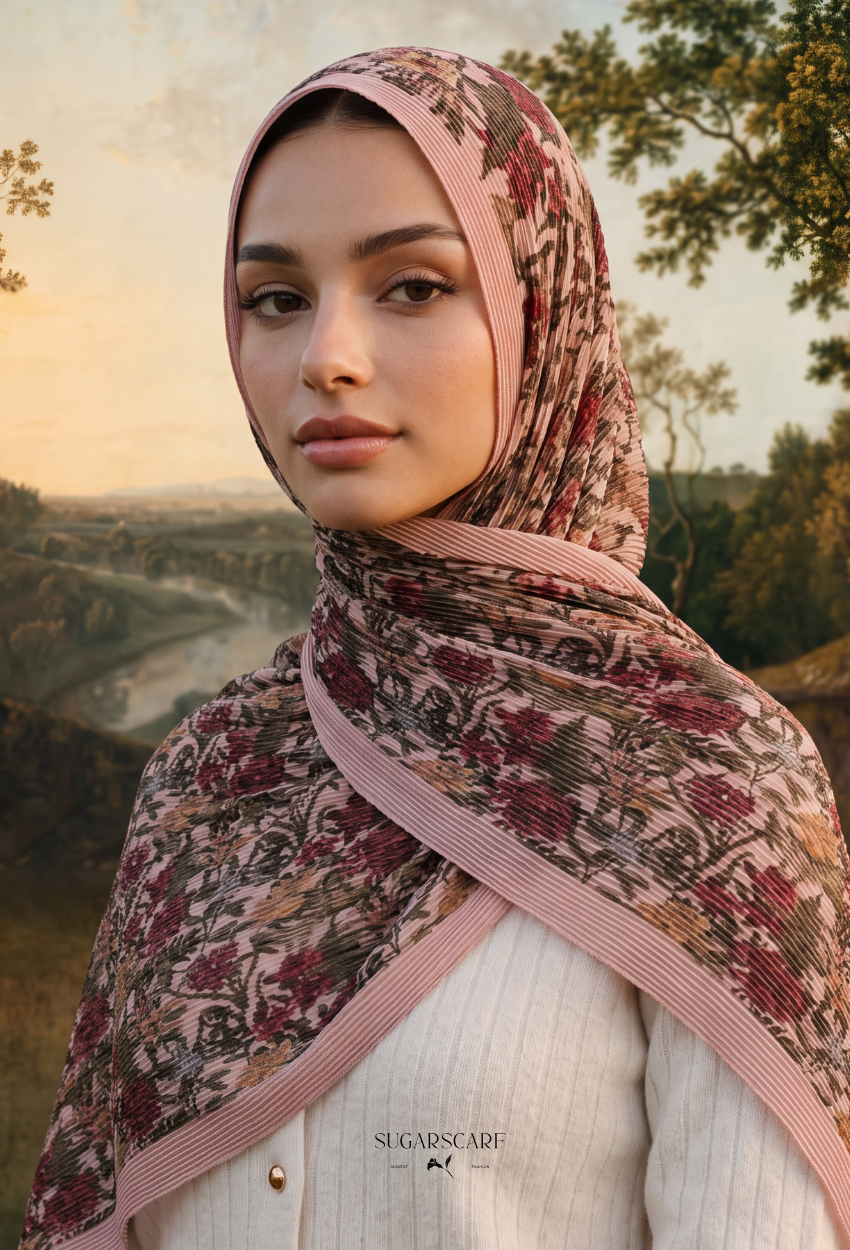 Fall In Love Wide Ultra Fine Pleated Shawl Ironless · in Adore
