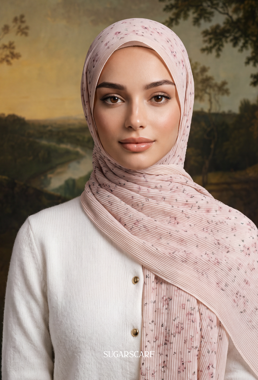 Fall In Love Wide Ultra Fine Pleated Shawl Ironless · in Amelia