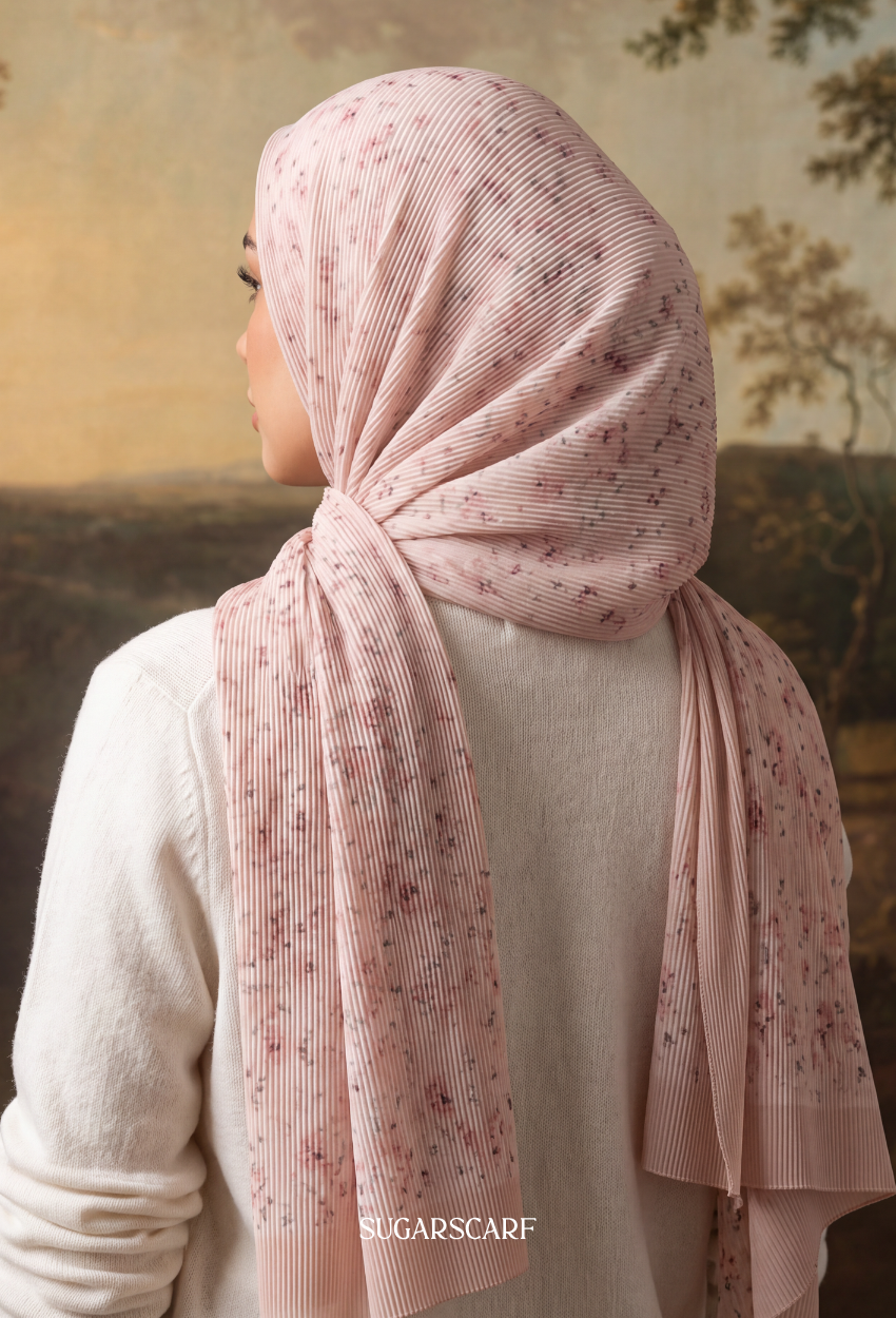 Fall In Love Wide Ultra Fine Pleated Shawl Ironless · in Amelia