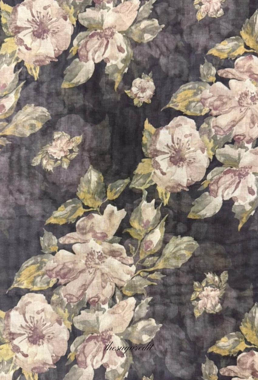 TSE BloomInvitation Japanese Cotton Voile Square - Madeira