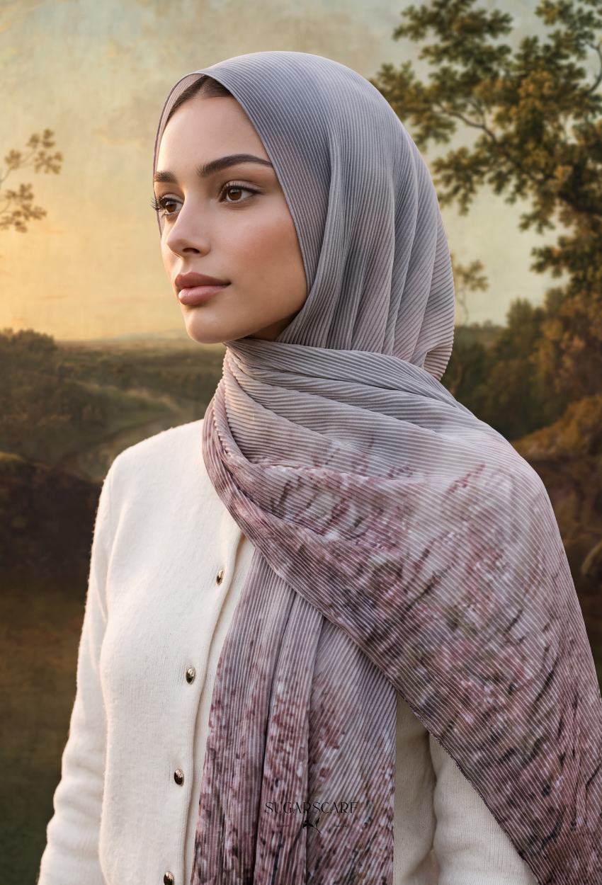 Fall In Love Wide Ultra Fine Pleated Shawl Ironless · in Deana