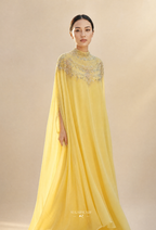 Vivi Crystal Beads Drape In Yellow