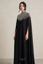 Vivi Crystal Beads Drape In Black