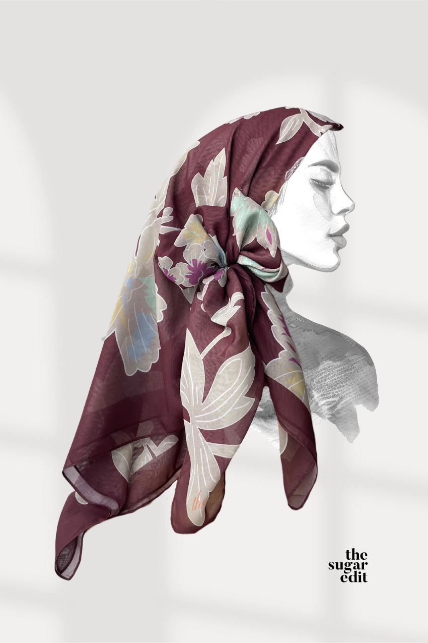 YES DEFECT - TSE Paris Cotton Voile Square Scarf Zara