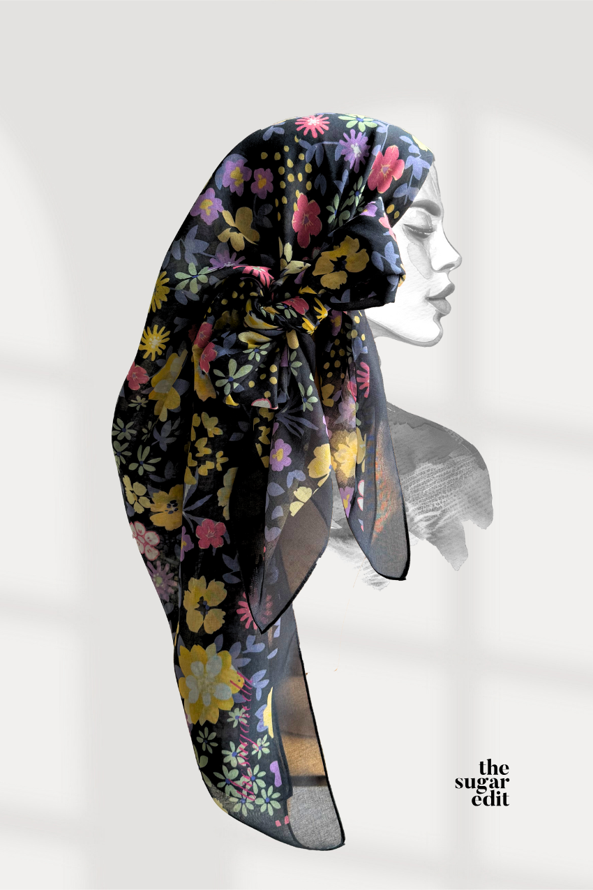 YES DEFECT - TSE Bawal Awan Square Scarf Anna