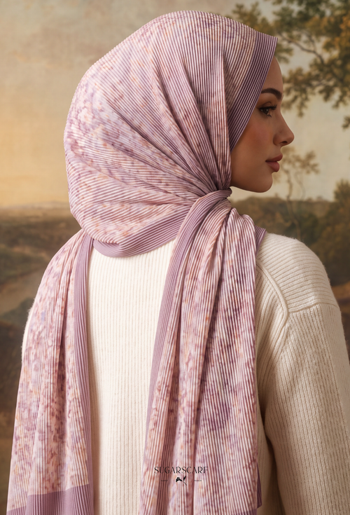 Fall In Love Wide Ultra Fine Pleated Shawl Ironless · in Ilani