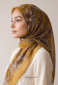 TSE BloomInvitation Japanese Cotton Voile Square - Honey