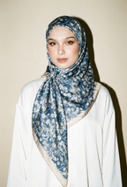 Blooming Scarves Mixed Satin Square in Bloom Zoe