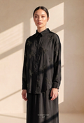 Geri Silky-Tencel Set In Black
