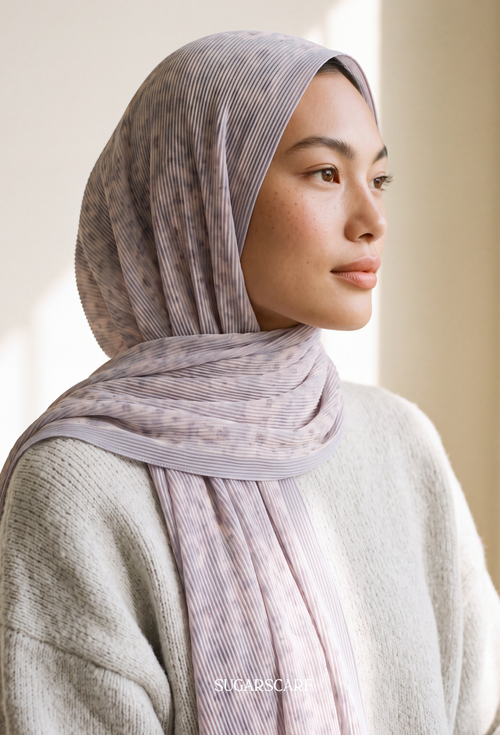 Fall In Love Wide Ultra Fine Pleated Shawl Ironless · in Daisy
