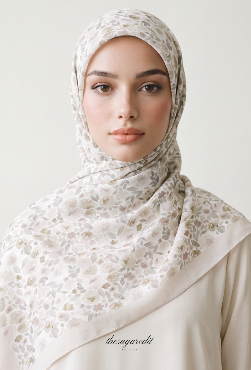 TSE BloomInvitation Japanese Cotton Voile Square - Madeleine