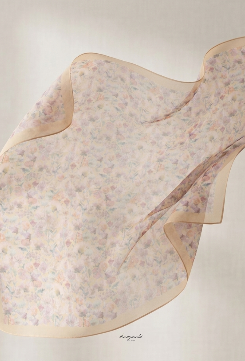 TSE BloomInvitation Japanese Cotton Voile Square - Alex