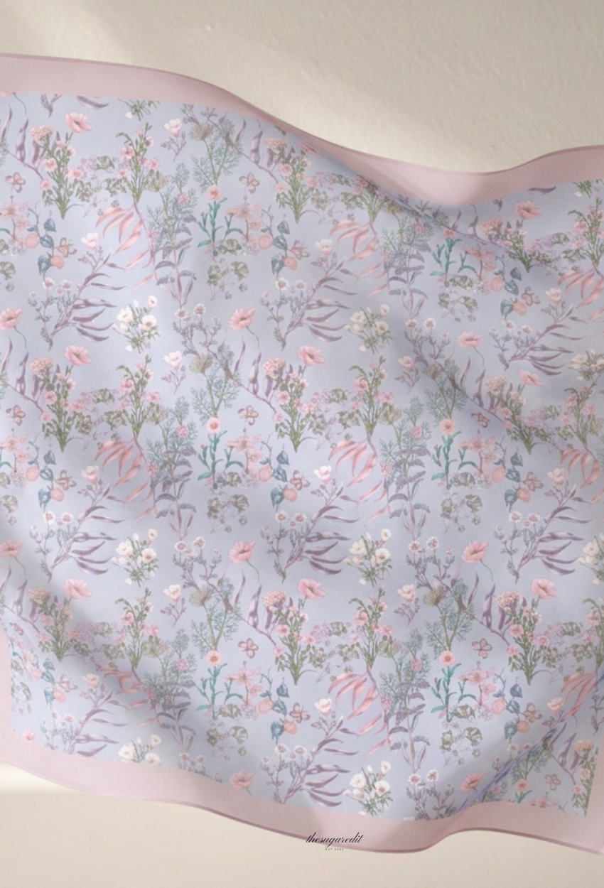 TSE BloomInvitation Japanese Cotton Voile Square - Claire