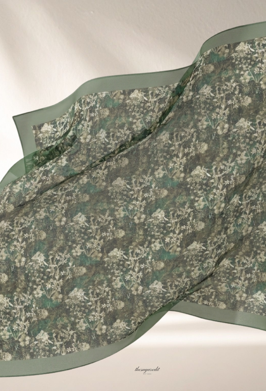 TSE BloomInvitation Japanese Cotton Voile Square - Stella