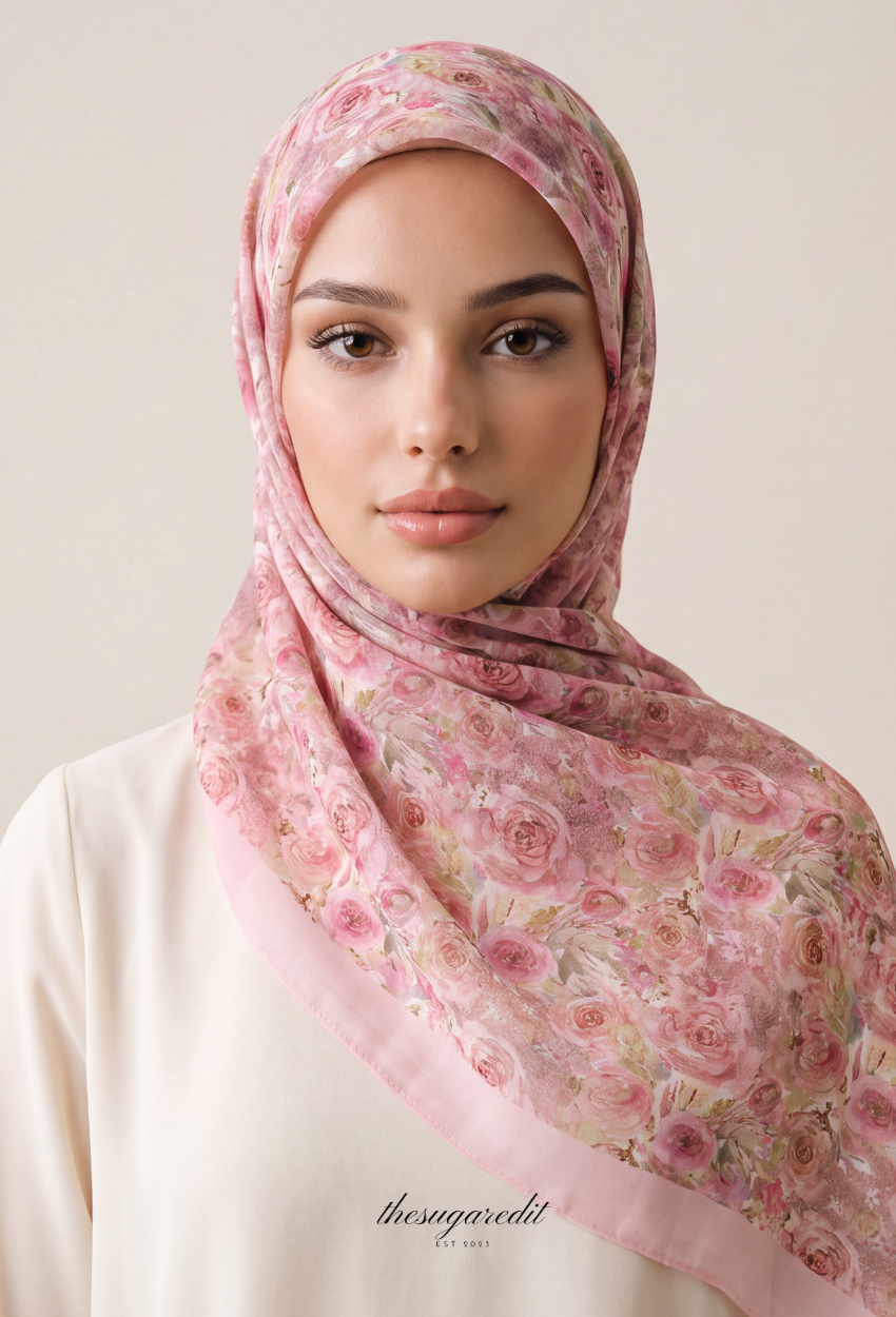 TSE BloomInvitation Japanese Cotton Voile Square - Vedra