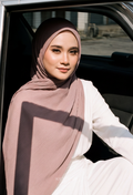 ( Full Wide Pleats Shawl ) Elegant Folds Everyday - (Venus-BrownishPink)