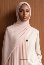 ( Full Wide Pleats Shawl ) Elegant Folds Everyday - SkinPinkish87