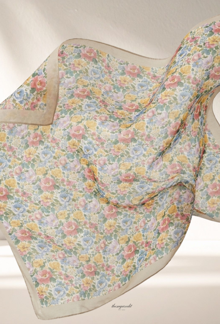 TSE BloomInvitation Japanese Cotton Voile Square - Jessie