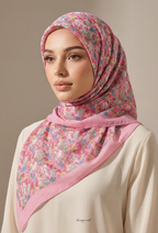 TSE BloomInvitation Japanese Cotton Voile Square - Leya (Vibrant)