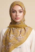 TSE BloomInvitation Japanese Cotton Voile Square - Palma