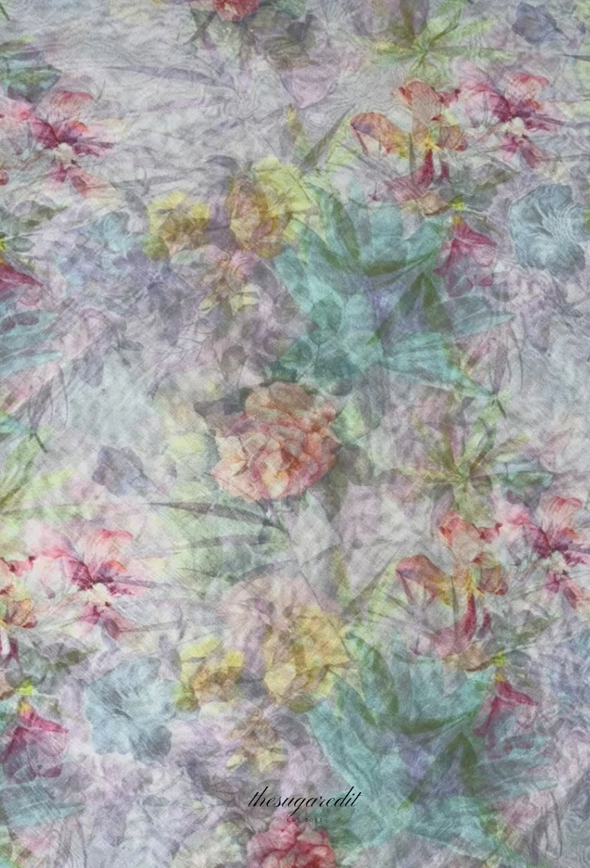 TSE BloomInvitation Japanese Cotton Voile Square - Bernina