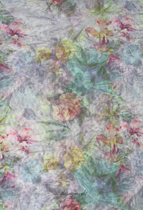 TSE BloomInvitation Japanese Cotton Voile Square - Bernina