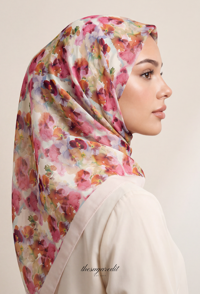 TSE BloomInvitation Japanese Cotton Voile Square - Pangkor