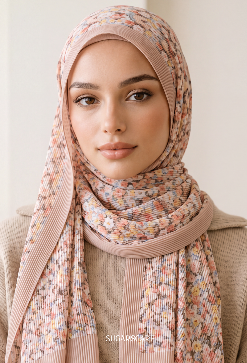 Fall In Love Wide Ultra Fine Pleated Shawl Ironless · in Tully