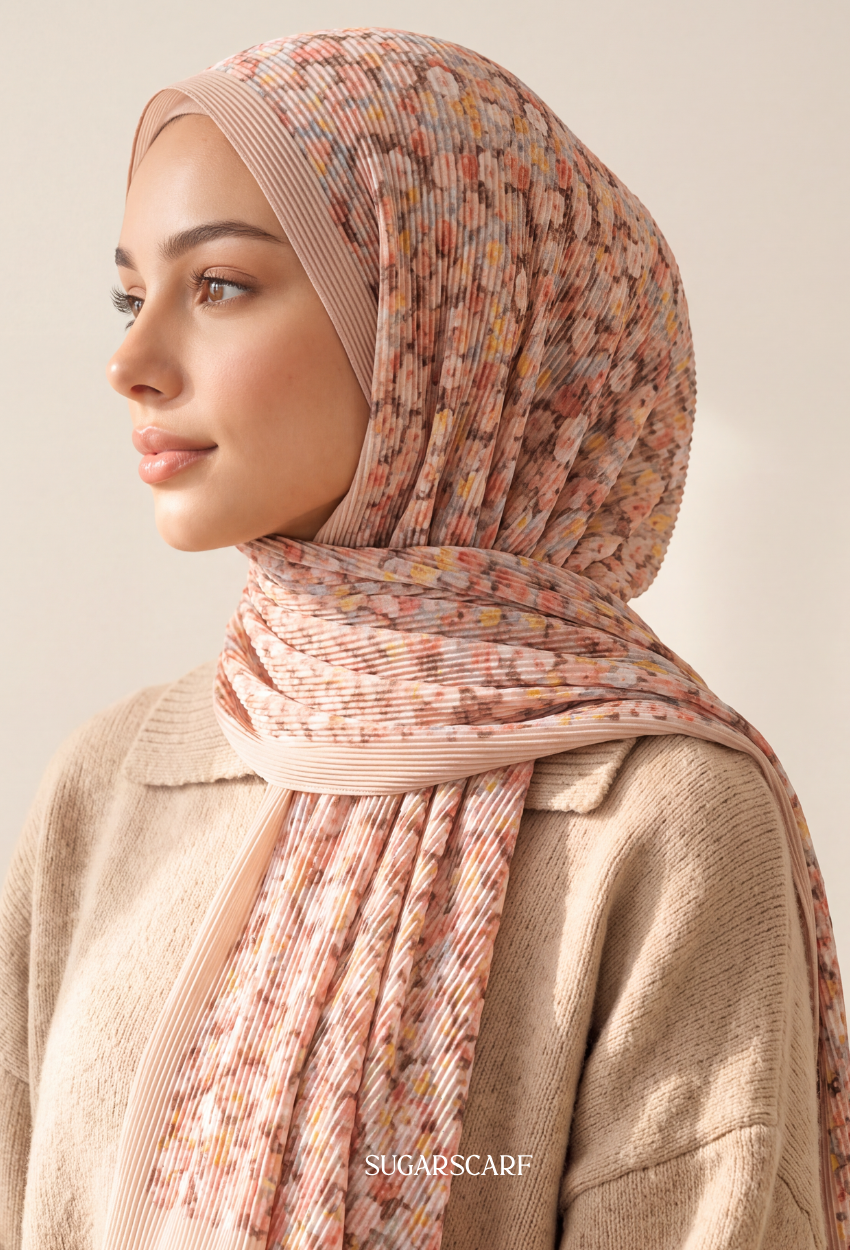 Fall In Love Wide Ultra Fine Pleated Shawl Ironless · in Tully