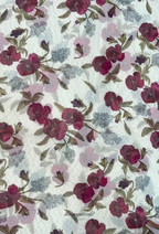 TSE BloomInvitation Japanese Cotton Voile Square - Villena ( Green Based, Ashy Dusty)