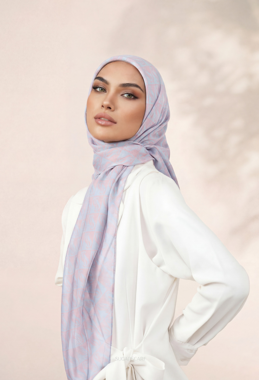 SS Monogram Japanese Voile In SparkleSoda