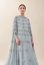 Inara Crystal Beads Drape In Dusty Blue