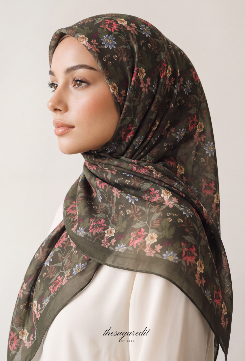 TSE BloomInvitation Japanese Cotton Voile Square - Leena