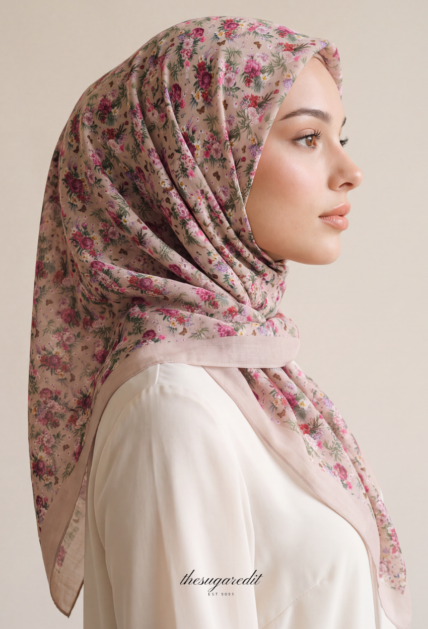 TSE BloomInvitation Japanese Cotton Voile Square - Mira