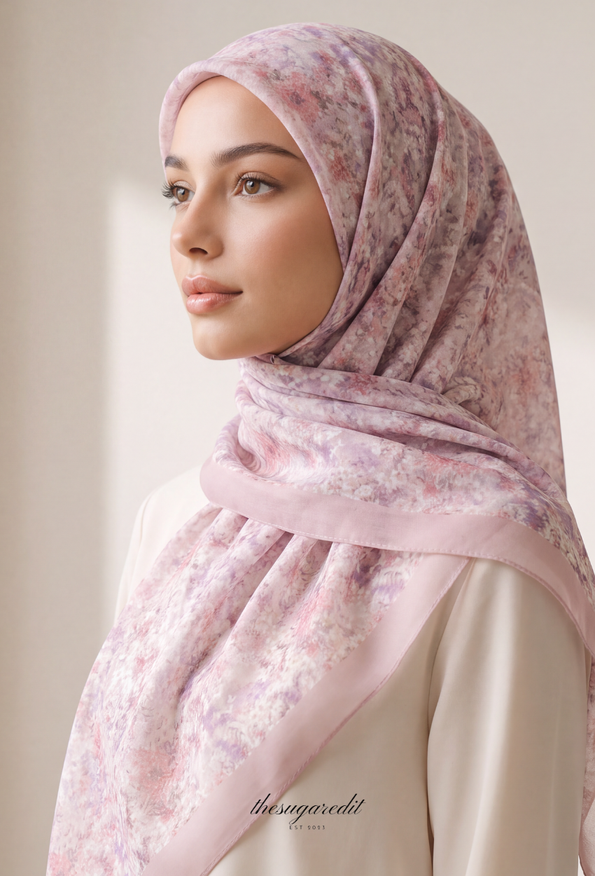 TSE BloomInvitation Japanese Cotton Voile Square - Jaslene