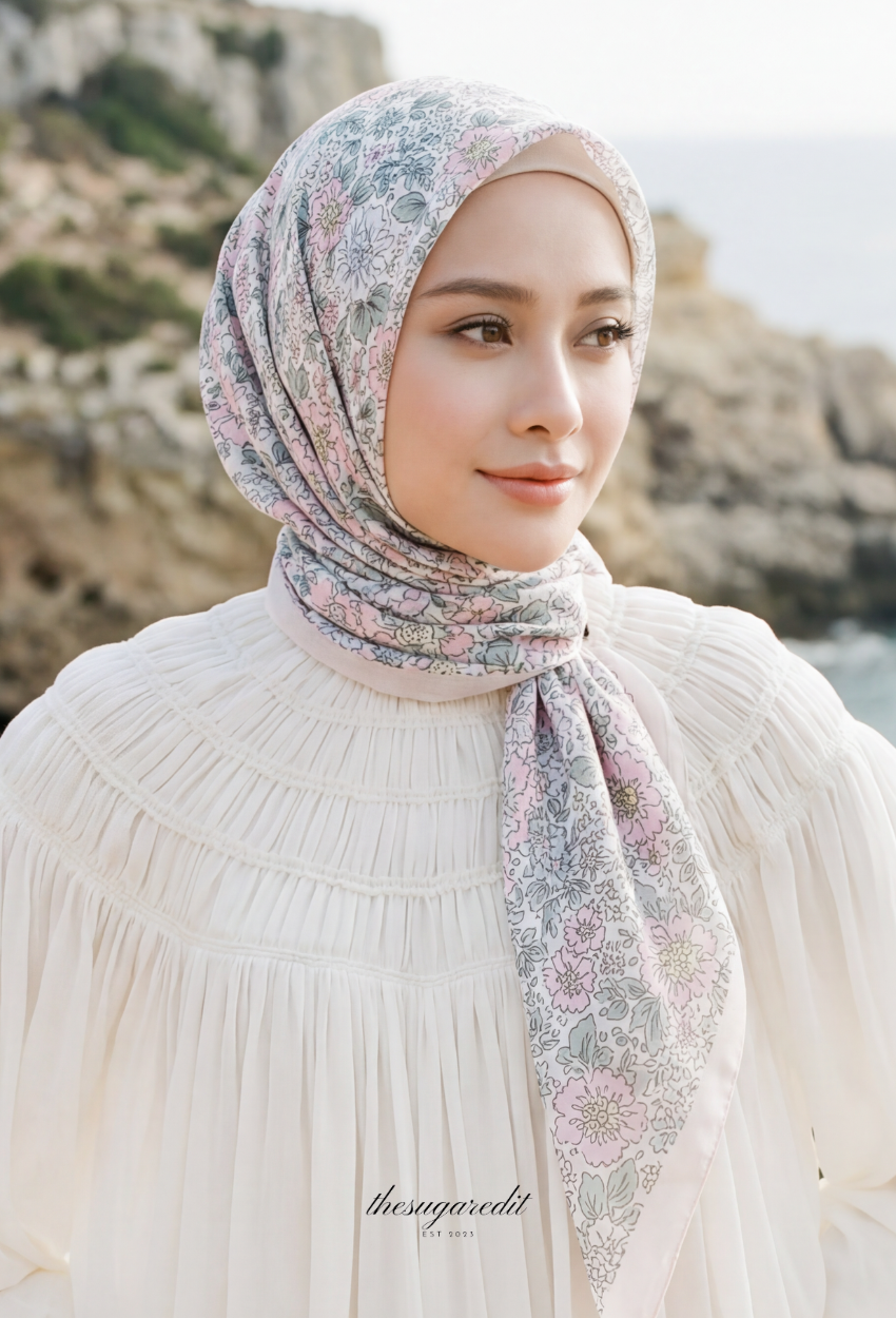 TSE BloomInvitation Japanese Cotton Voile Square Farra