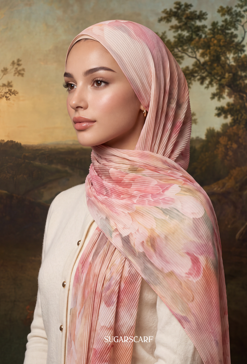 Fall In Love Wide Ultra Fine Pleated Shawl Ironless · in Alora