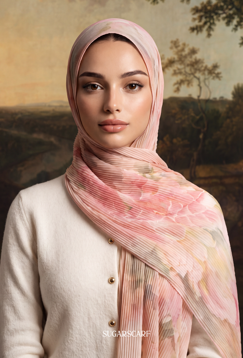 Fall In Love Wide Ultra Fine Pleated Shawl Ironless · in Alora