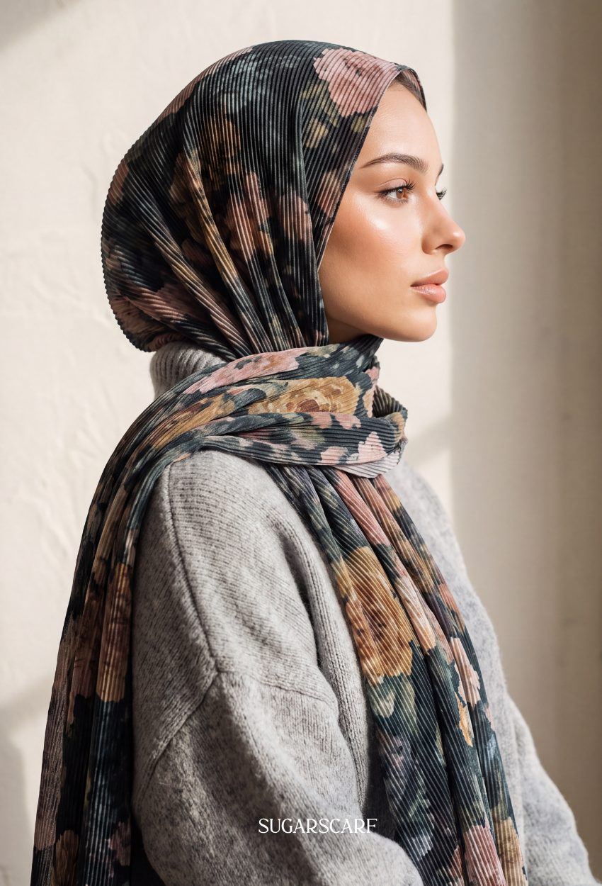 Fall In Love Wide Ultra Fine Pleated Shawl Ironless · in Avante