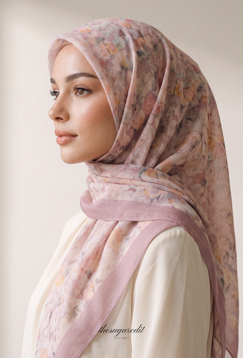 TSE BloomInvitation Japanese Cotton Voile Square - Yarra